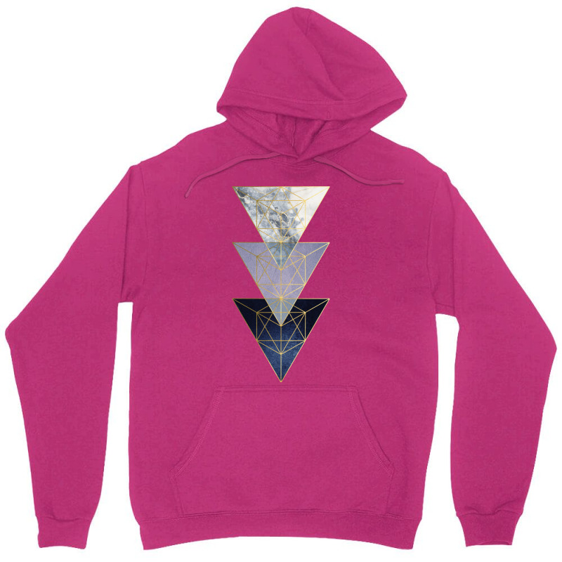 Navy And Gold 3 Triangles Unisex Hoodie by akinwanaroa4 | Artistshot