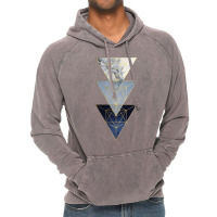 Navy And Gold 3 Triangles Vintage Hoodie | Artistshot