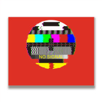 Retro Tv Test Card Glitched No Signal Metal Print Horizontal | Artistshot