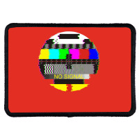 Retro Tv Test Card Glitched No Signal Rectangle Patch | Artistshot