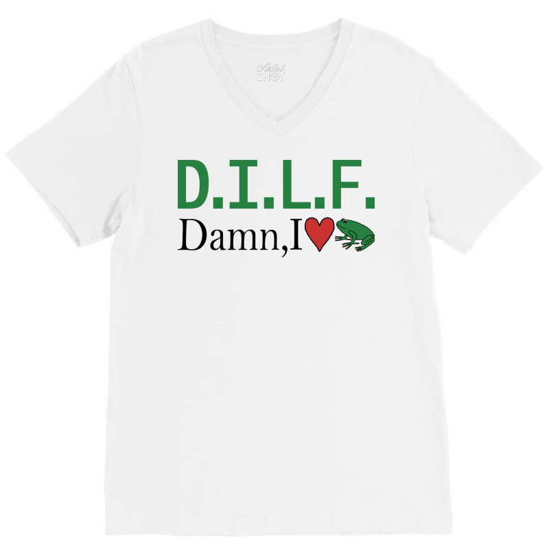 Frog Dad Dilf I Love Frogs Boy V-Neck Tee by loretzexson | Artistshot