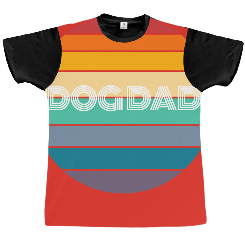 Rainbow Dog Dad Retro Vintage Love Graphic T-shirt by azenirlongua | Artistshot