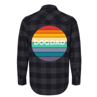 Rainbow Dog Dad Retro Vintage Love Flannel Shirt | Artistshot