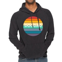 Rainbow Dog Dad Retro Vintage Love Vintage Hoodie | Artistshot