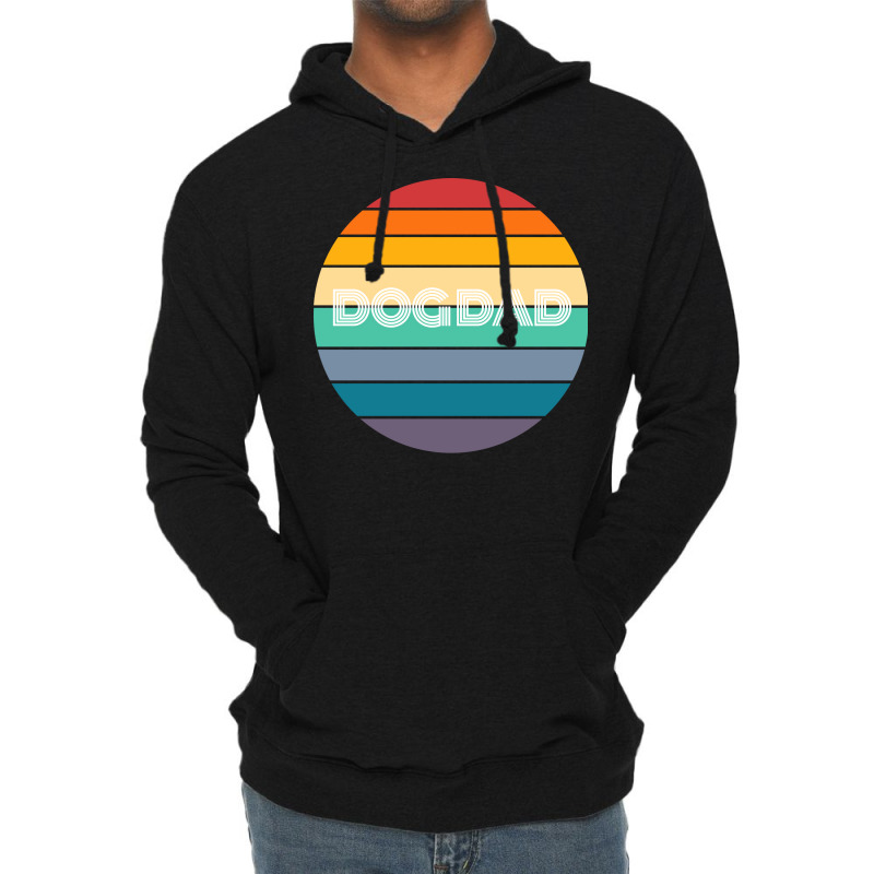 Rainbow Dog Dad Retro Vintage Love Lightweight Hoodie by azenirlongua | Artistshot