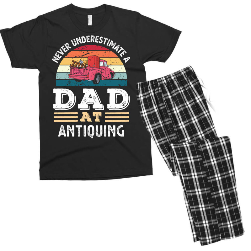 Funny Dad At Antiquing Fathers Day Gift Men Yellow Men's T-shirt Pajama Set by loretzexson | Artistshot