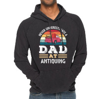 Funny Dad At Antiquing Fathers Day Gift Men Yellow Vintage Hoodie | Artistshot