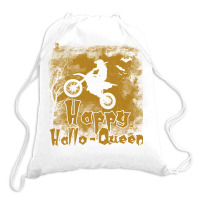 Women Motocross Happy Halloqueen Stars Drawstring Bags | Artistshot