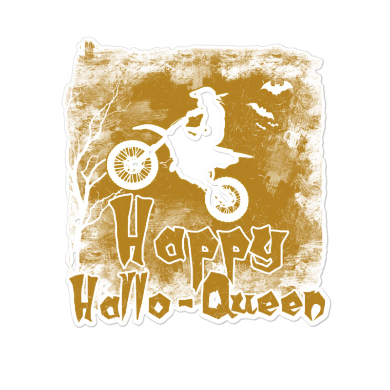 Women Motocross Happy Halloqueen Stars Sticker | Artistshot