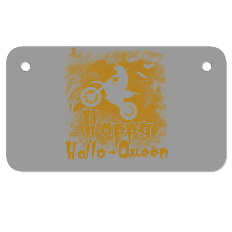 Women Motocross Happy Halloqueen Stars Motorcycle License Plate | Artistshot