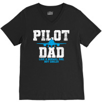 Pilot Dad Vintage Cute V-neck Tee | Artistshot