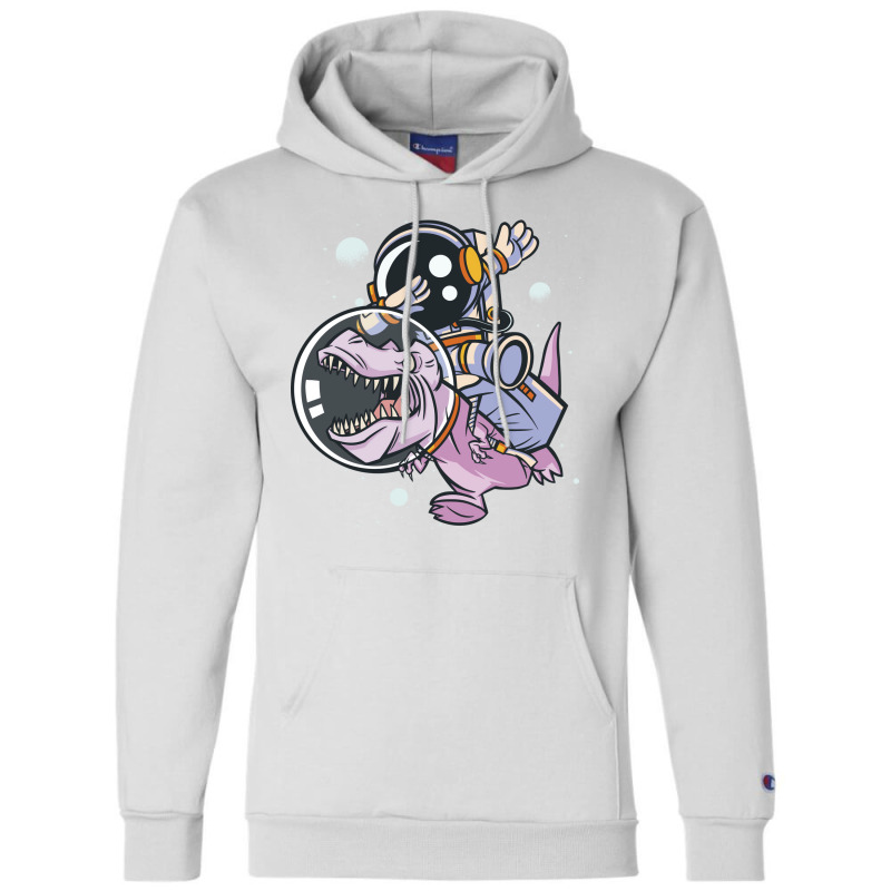 Astronaut Dabbing On Trex 80s Champion Hoodie | Artistshot