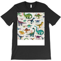 Bright Dinosaurs Yellow T-shirt | Artistshot