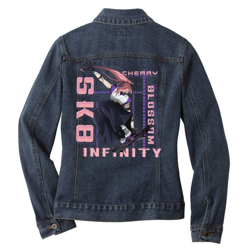 Sk8 The Infinity   Cherry Blossom   Anime Ladies Denim Jacket by davanifeayil | Artistshot