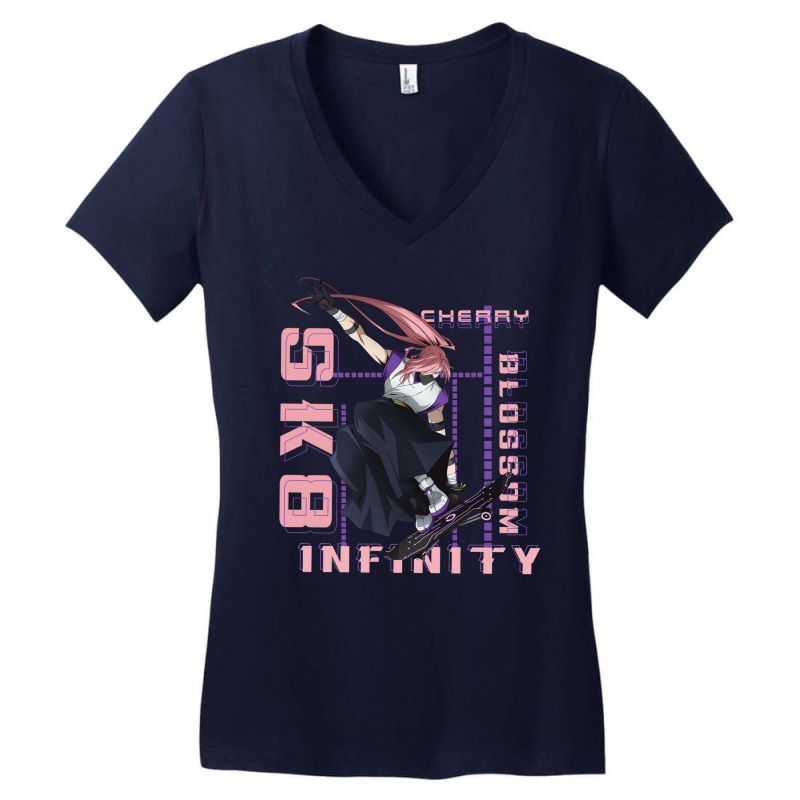 Sk8 The Infinity   Cherry Blossom   Anime Women's V-Neck T-Shirt by davanifeayil | Artistshot