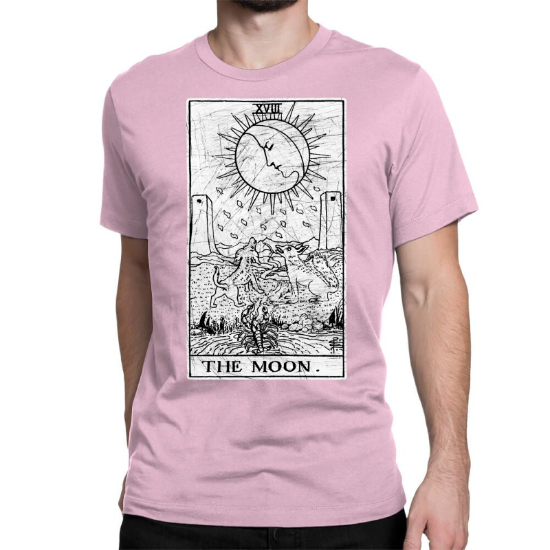 The Moon Tarot Card   Major Arcana   Fortune Telli Classic T-shirt by wibergpuhmanf | Artistshot