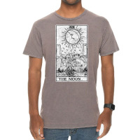 The Moon Tarot Card   Major Arcana   Fortune Telli Vintage T-shirt | Artistshot