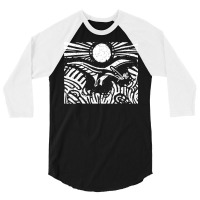 Pterosaurus Flight Dinosaurs Dinosaurs Fossils Sta 3/4 Sleeve Shirt | Artistshot