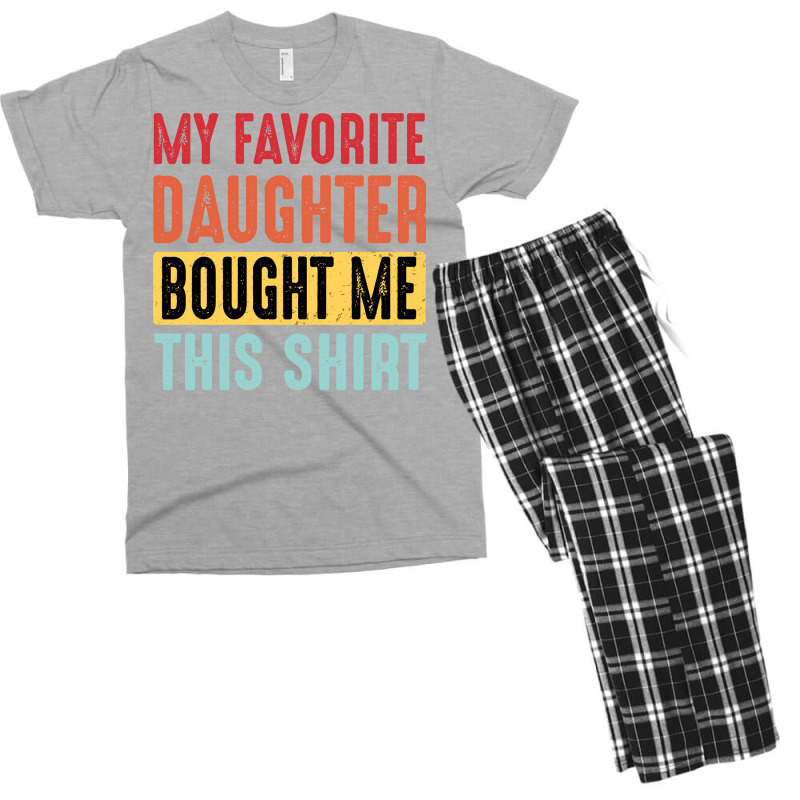 Dad  Dad And Daughter  My Favorite Daughter  Yello Men's T-shirt Pajama Set | Artistshot