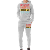 Dad  Dad And Daughter  My Favorite Daughter  Yello Hoodie & Jogger Set | Artistshot