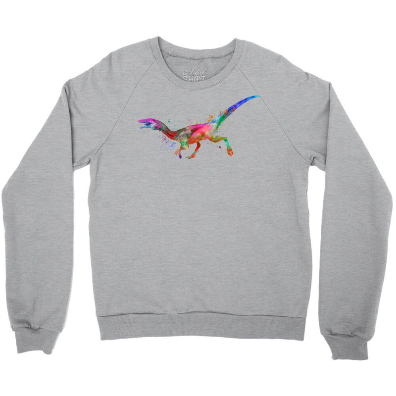 Compsognathus In Watercolor Boy Crewneck Sweatshirt | Artistshot