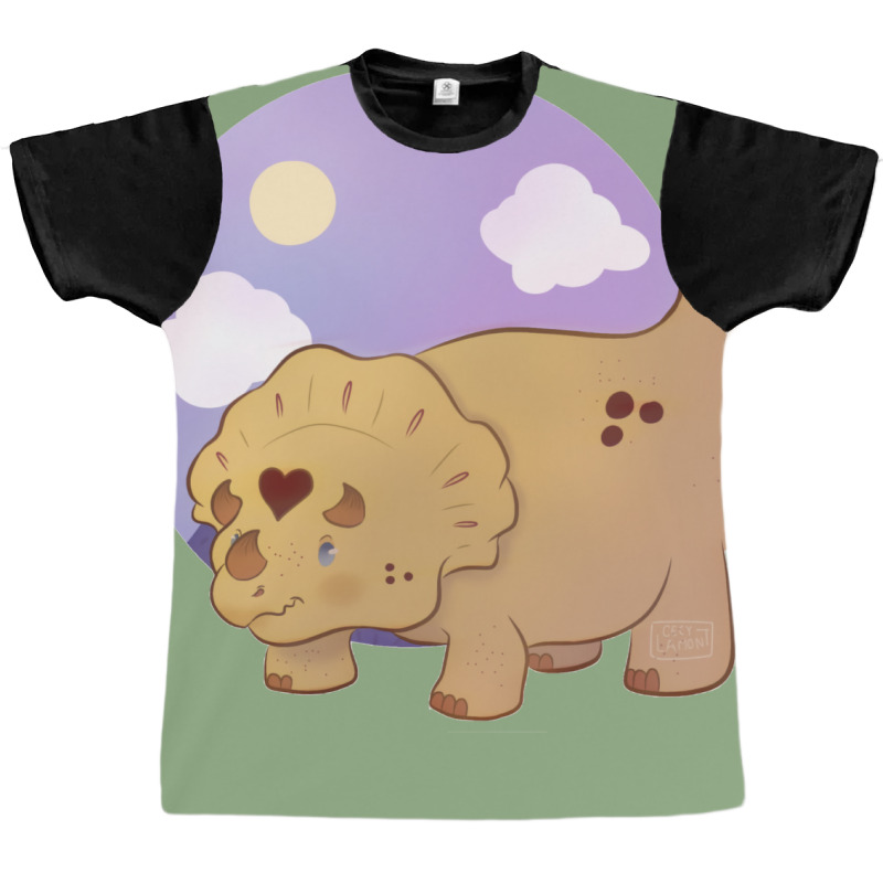 Dinosaur With A Heart Love Graphic T-shirt | Artistshot