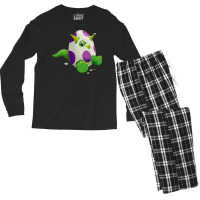 Cute Hatching Triceratops Egg Quote Men's Long Sleeve Pajama Set | Artistshot