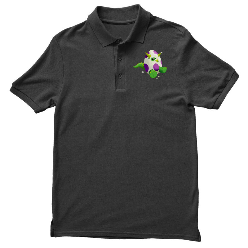 Cute Hatching Triceratops Egg Quote Men's Polo Shirt | Artistshot