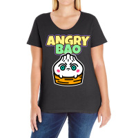 Angry Bao Dumpling Girl Ladies Curvy T-shirt | Artistshot