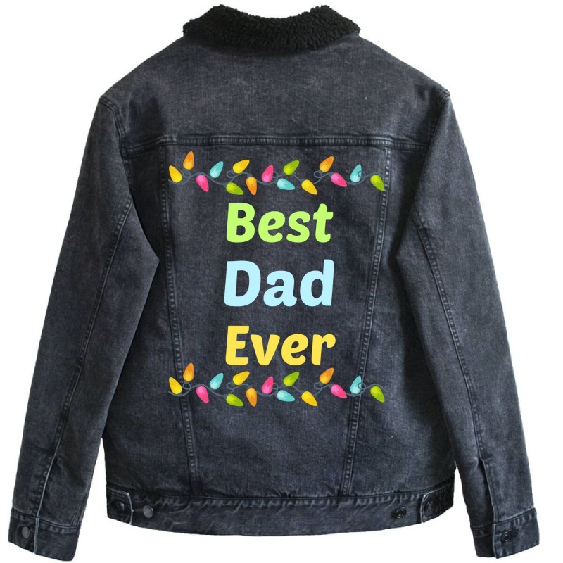 Family Light Dad Funny Unisex Sherpa-lined Denim Jacket | Artistshot