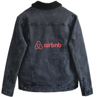 Airbnb Unisex Sherpa-lined Denim Jacket | Artistshot