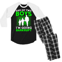 Fathers Day Dad Of Two Boys Im Going Bankrupt Dad Men's 3/4 Sleeve Pajama Set | Artistshot