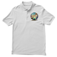 Giganotosaurus Dinosaur Design With Background Coo Men's Polo Shirt | Artistshot