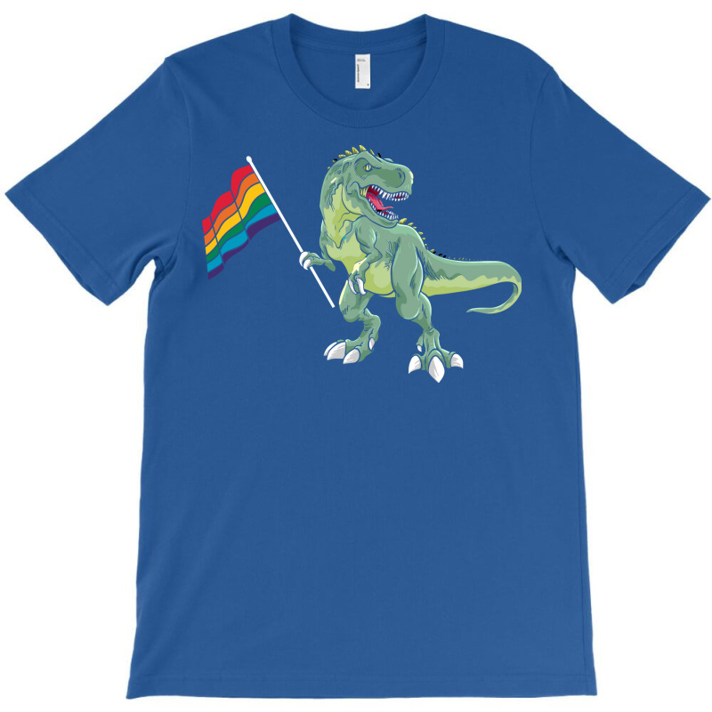 Funny Dinosaur Flag Gay Pride Lgbt Gift Red T-shirt | Artistshot