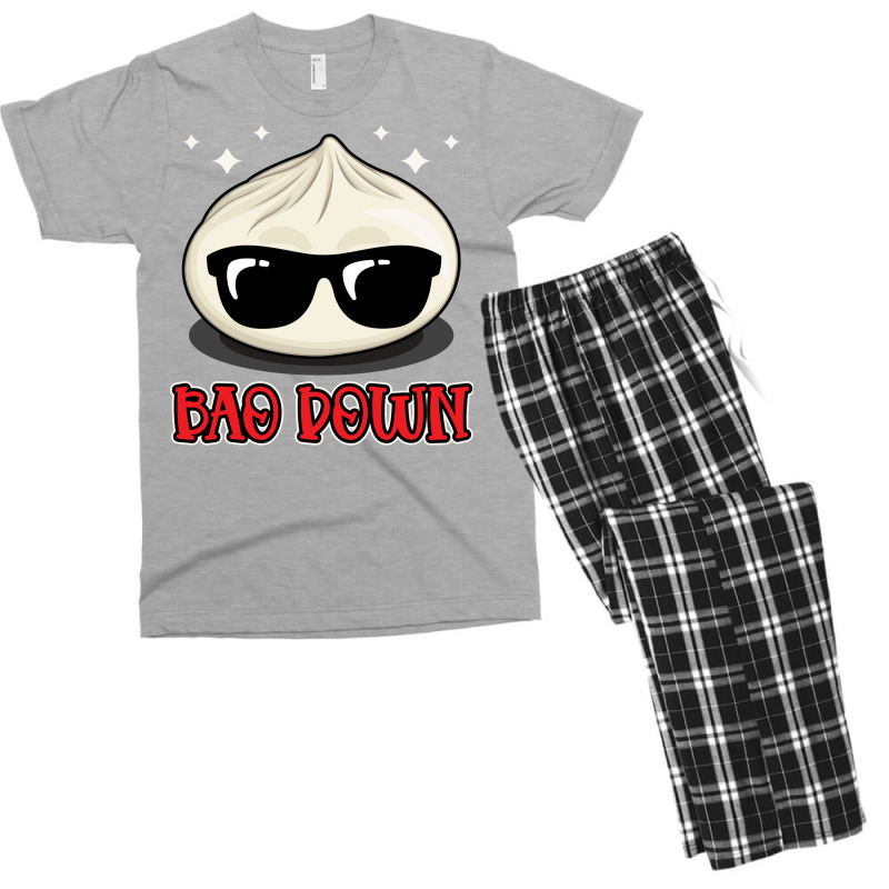 Bao Down Funny Dim Sum Asian Food Pun Bao Bun Dim Men's T-shirt Pajama Set | Artistshot