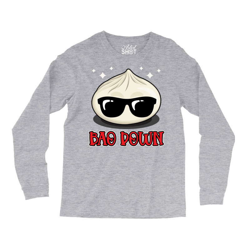 Bao Down Funny Dim Sum Asian Food Pun Bao Bun Dim Long Sleeve Shirts | Artistshot