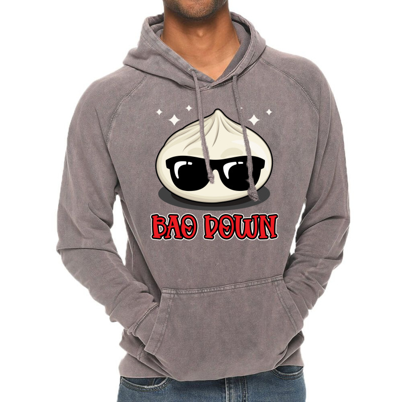 Bao Down Funny Dim Sum Asian Food Pun Bao Bun Dim Vintage Hoodie | Artistshot