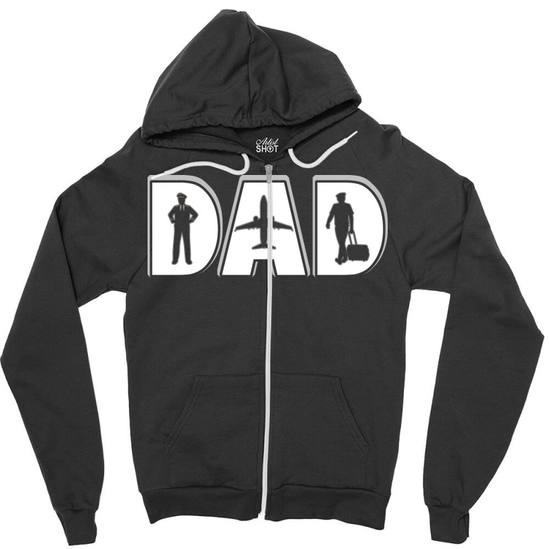 Pilot Dad Fathers Day Boy Zipper Hoodie | Artistshot