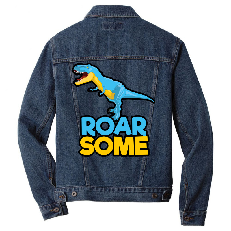 Roarsome Vibrant Humor Men Denim Jacket | Artistshot