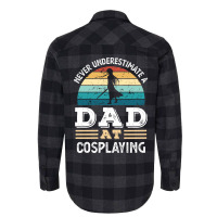 Funny Dad At Cosplaying Fathers Day Gift Men Green Flannel Shirt | Artistshot