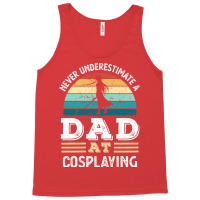 Funny Dad At Cosplaying Fathers Day Gift Men Green Tank Top | Artistshot