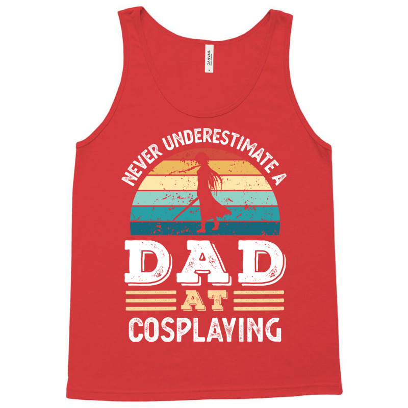 Funny Dad At Cosplaying Fathers Day Gift Men Green Tank Top | Artistshot