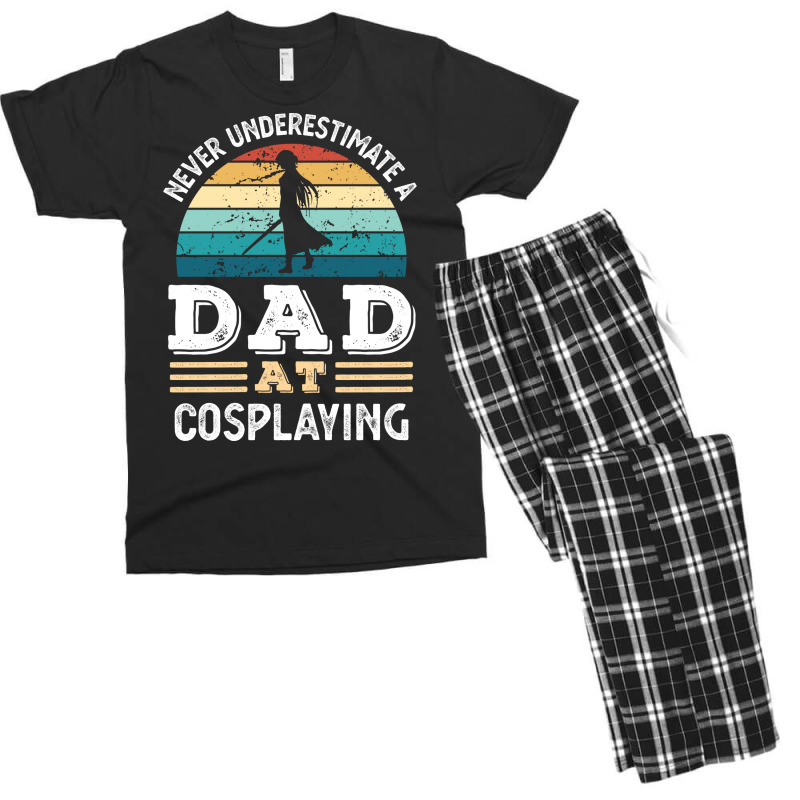 Funny Dad At Cosplaying Fathers Day Gift Men Green Men's T-shirt Pajama Set | Artistshot