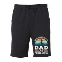 Funny Dad At Cosplaying Fathers Day Gift Men Green Fleece Short | Artistshot