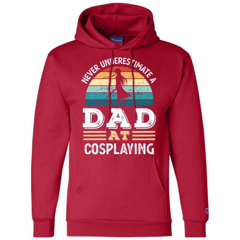 Funny Dad At Cosplaying Fathers Day Gift Men Green Champion Hoodie | Artistshot