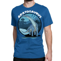 Apatosaurus Dinosaur Design With Background 70s Classic T-shirt | Artistshot