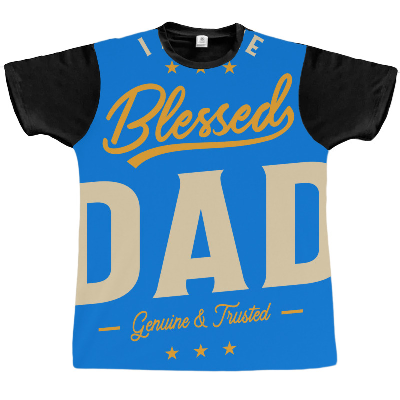 I Am One Blessed Dad Funny Ather Grandpa Hippie Graphic T-shirt | Artistshot