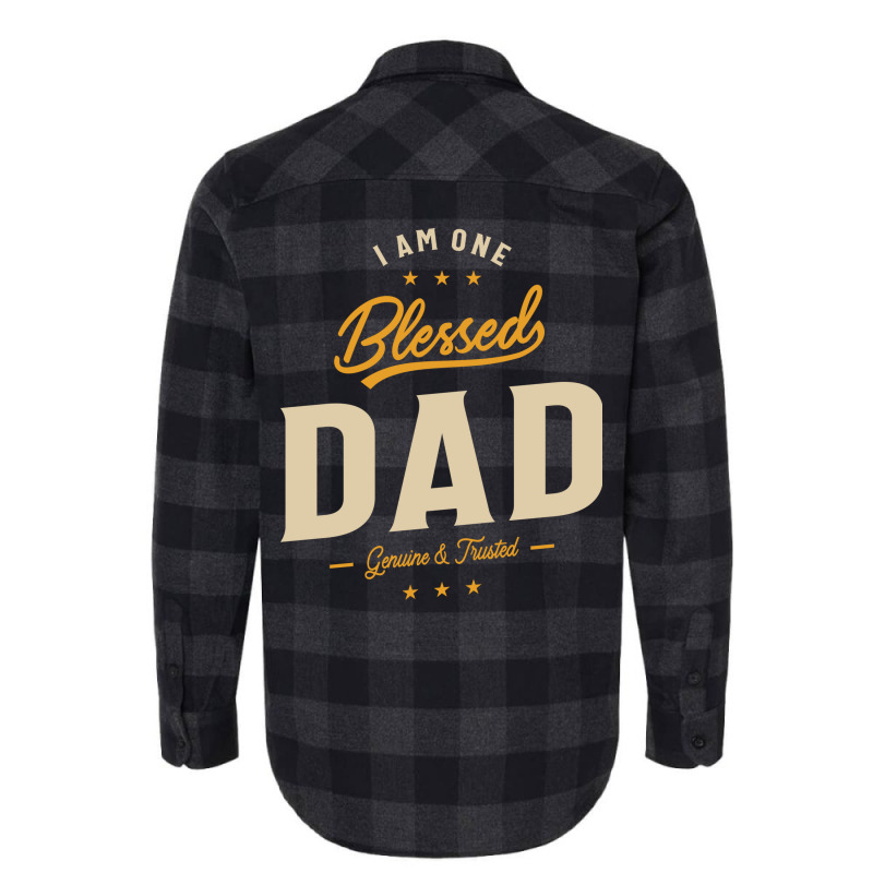 I Am One Blessed Dad Funny Ather Grandpa Hippie Flannel Shirt | Artistshot