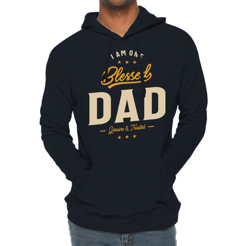 I Am One Blessed Dad Funny Ather Grandpa Hippie Lightweight Hoodie | Artistshot