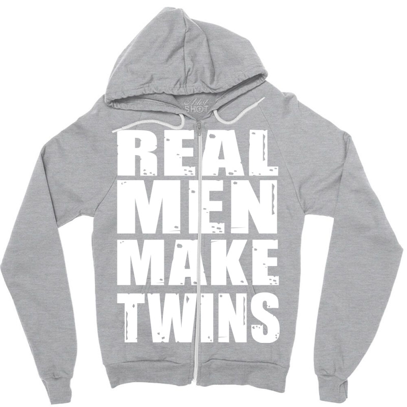 Real Men Makes Twins Daddy Of Twins Trending Zipper Hoodie | Artistshot